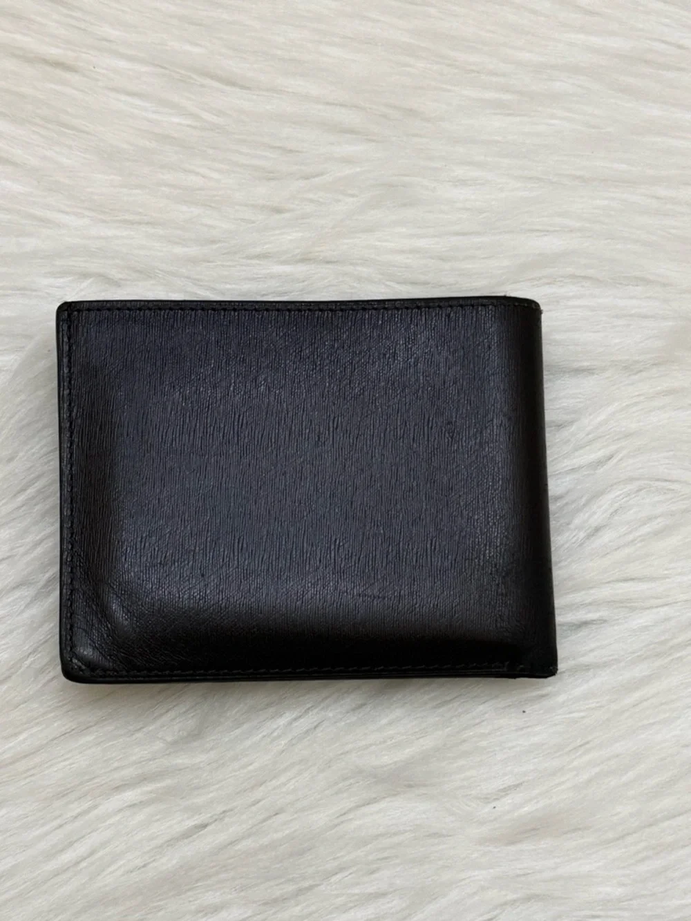 DUNHILL - BLACK SAFFIANO LEATHER MENS BIFOLD WALLET